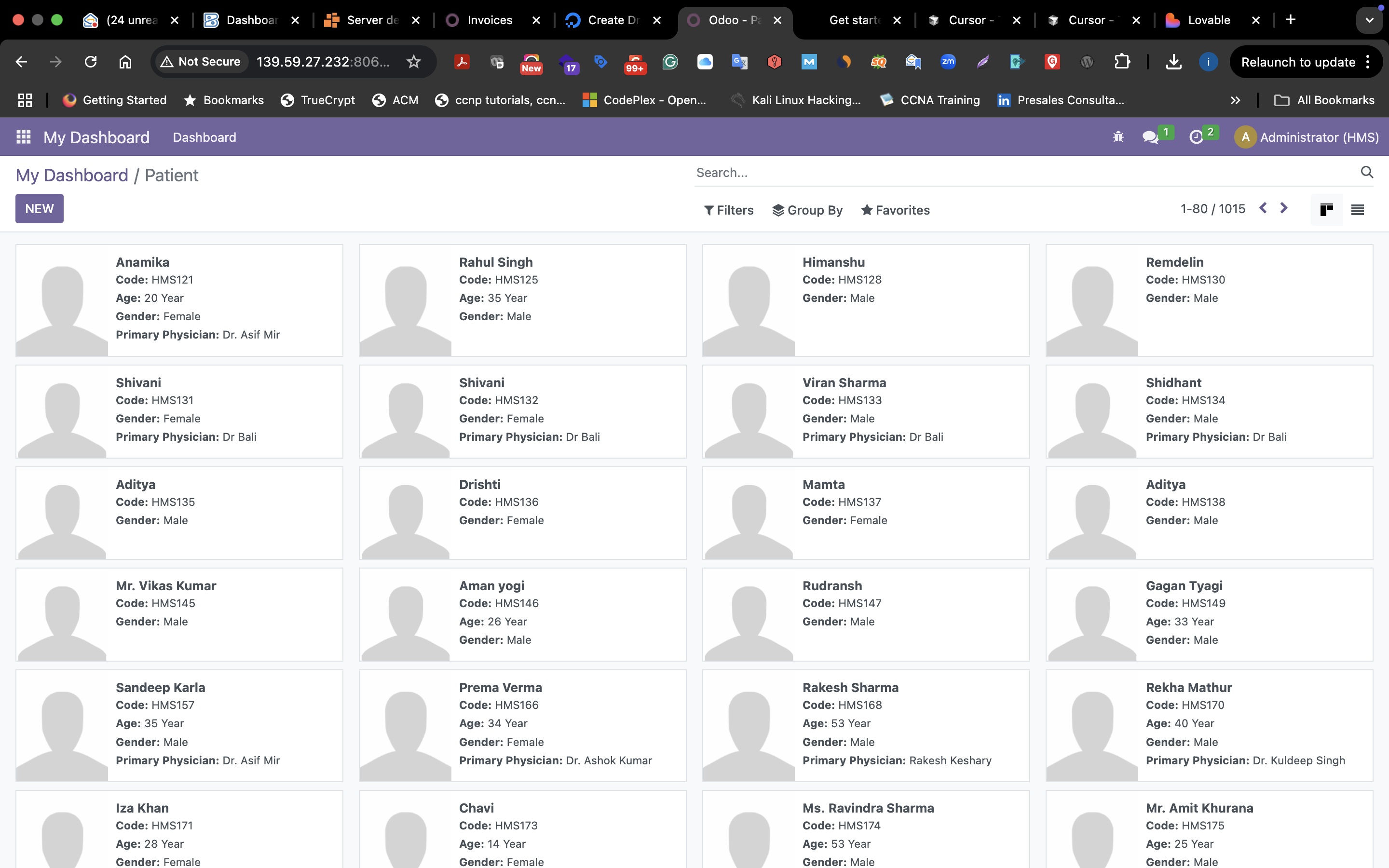 Odoo Patient Management